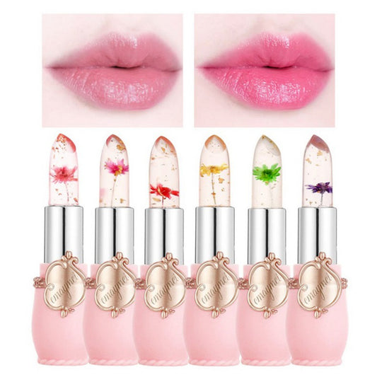 Jelly Flower Lipstick Color Changing Lip Gloss Moistening Temperature