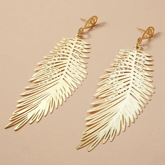 Simple Hollow Leaf Leaf Earring Earrings