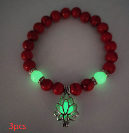 Energy Luminous Lotus Natural Stone Yoga Bracelet