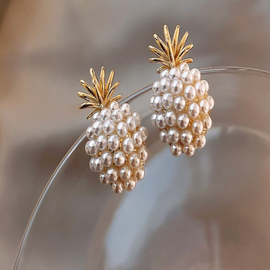 Pineapple Starfish Pearl Earrings