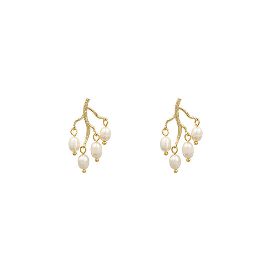 Pearl branch earrings earrings women