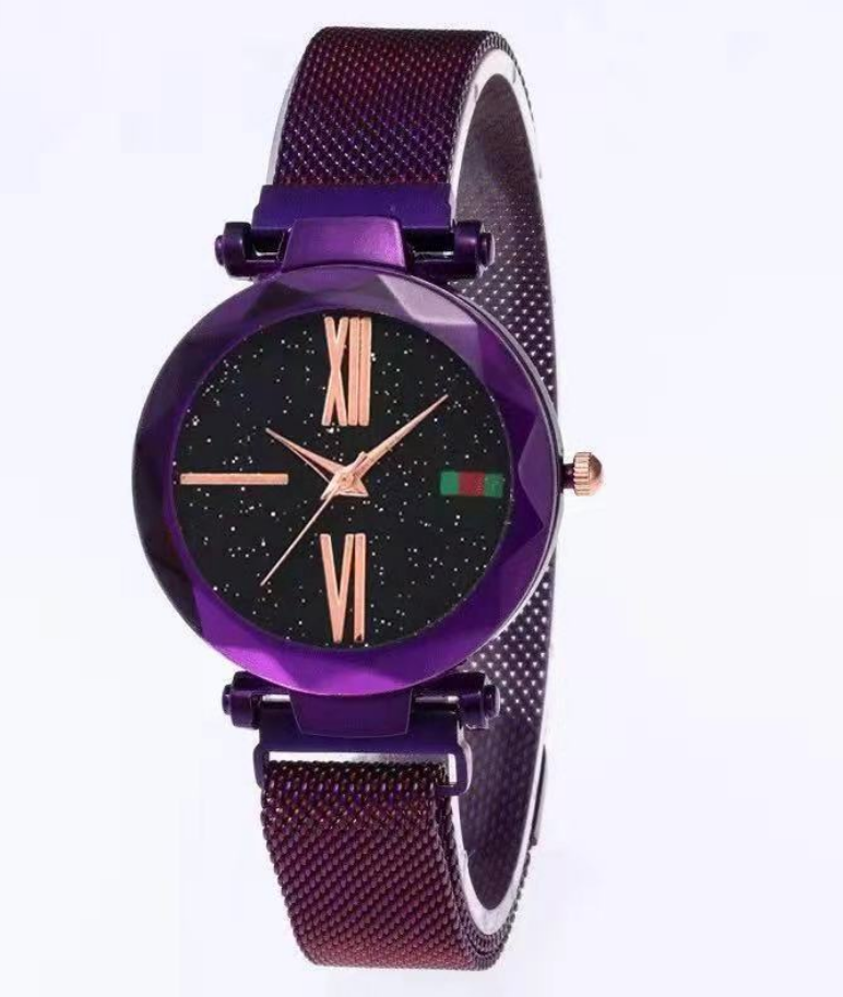 Buckle Starry Diamond Geometric Surface Quartz Wristwatch