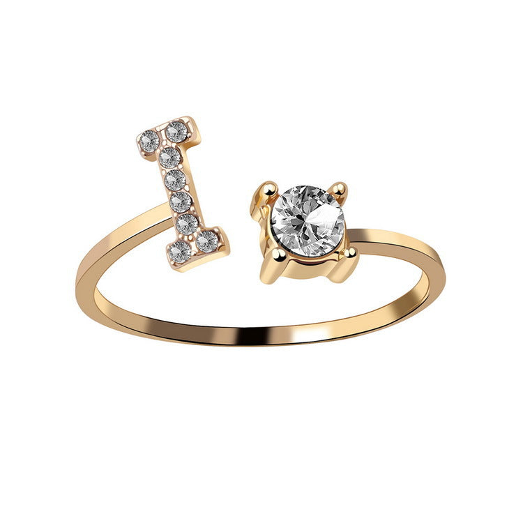 26 Initial Letter Ring Fashion Jewelry For Women Simple Elegant Jewelry