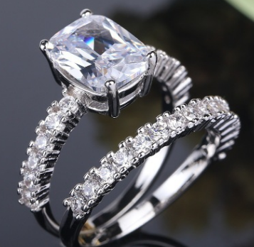 Double Stackable Set Rings 2Pcs For Women