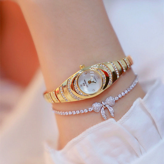 Ladies Gold Watch Diamond Wristwatch Female Fashion