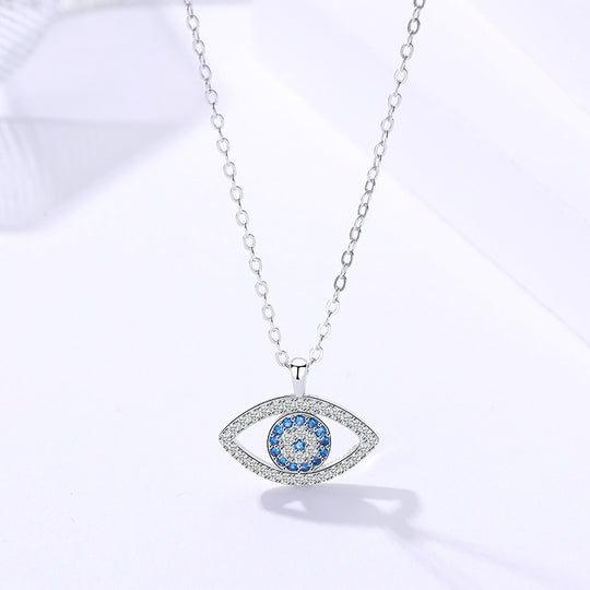 S925 Sterling Silver Jewelry Atmospheric Demon Eye Necklace