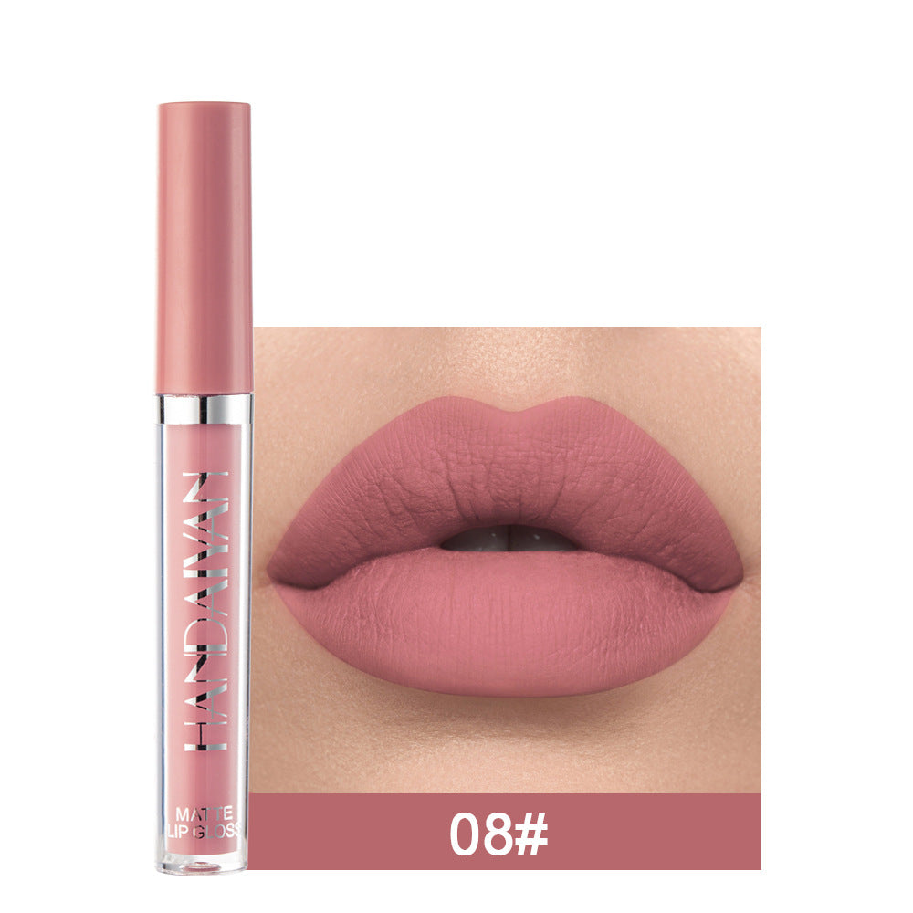 Matte Non-stick Cup Lip Gloss, Non-fading Matte Liquid Lipstick