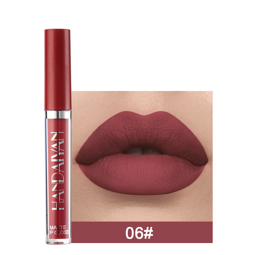 Matte Non-stick Cup Lip Gloss, Non-fading Matte Liquid Lipstick