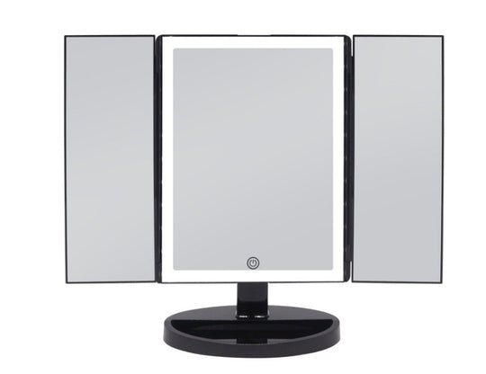 Makeup Mirror Tabletop Tri-fold Touch Screen Mirror Touch Screen