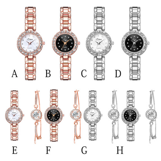 Watches-Set Bangle Clock Bracelet Wrist-Watch Quartz Women