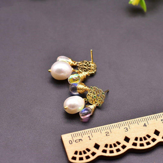 Original Natural Baroque Edison Pearl Earrings