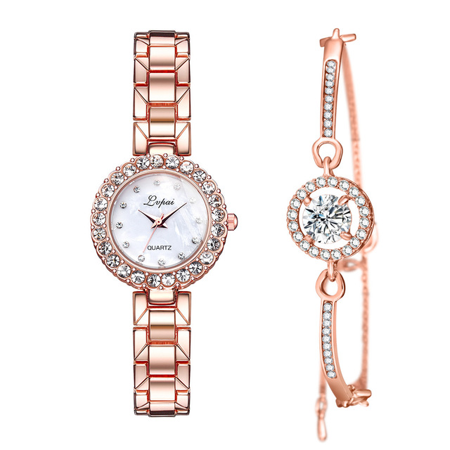 Watches-Set Bangle Clock Bracelet Wrist-Watch Quartz Women