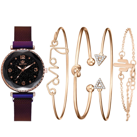 Women Watches Starry Sky Magnet Buckle Fashion Bracelet