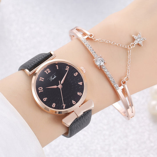 Set Fashion Literal Drainage Product Bracelet Set Watch