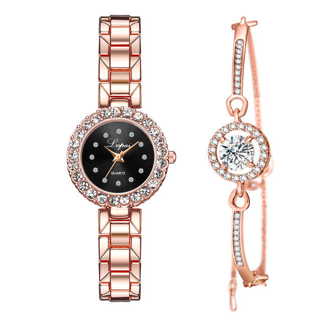 Watches-Set Bangle Clock Bracelet Wrist-Watch Quartz Women