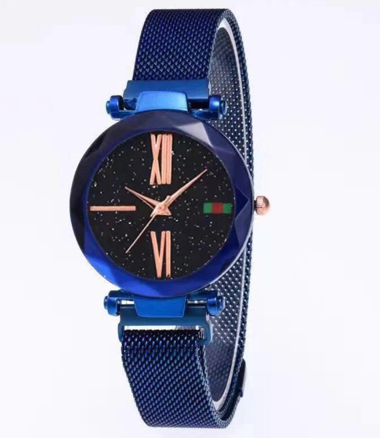 Buckle Starry Diamond Geometric Surface Quartz Wristwatch