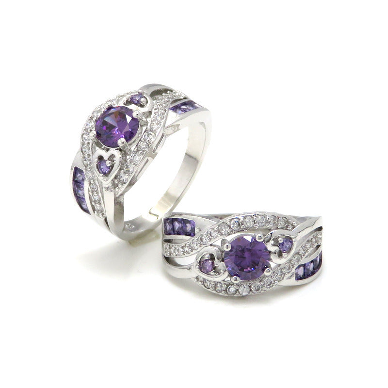 Purple Diamond Ring Europe and America