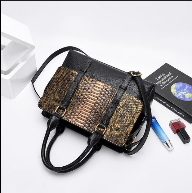 Snake-print handbag large-capacity fan wear bag trend shoulder bag