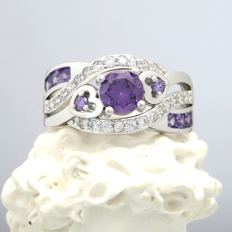 Purple Diamond Ring Europe and America