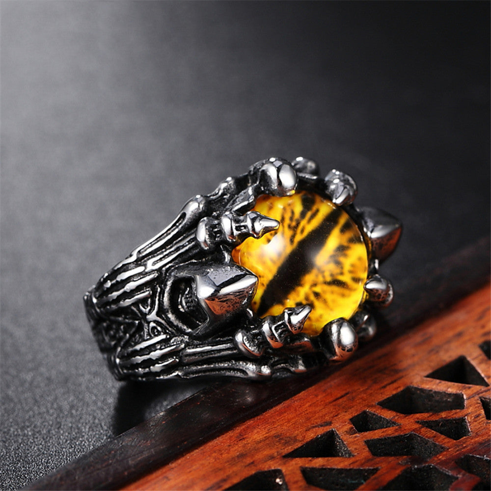 Fashion Creative Evil Eye Rings For Men Women Personality Male Punk Ring Jewelry