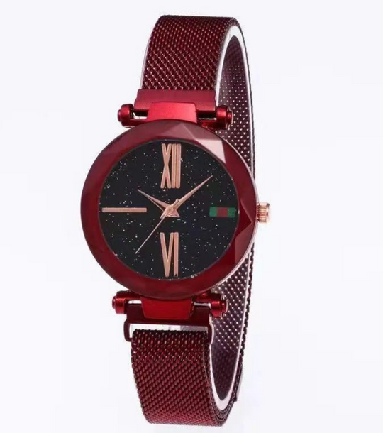 Buckle Starry Diamond Geometric Surface Quartz Wristwatch