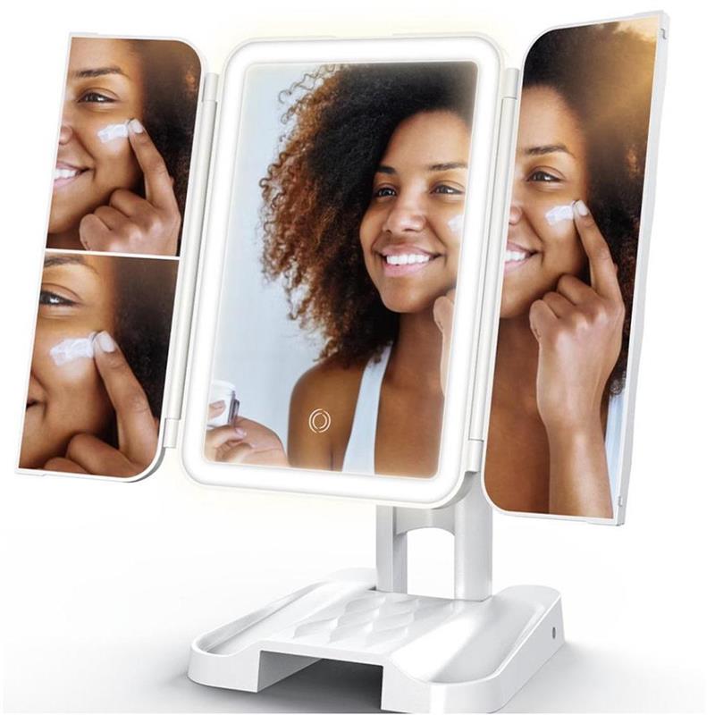 180 Rotation Adjustable Touch Dimmer Table Makeup Mirror