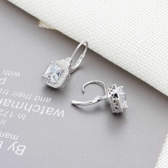 s925 sterling silver rhinestone earrings