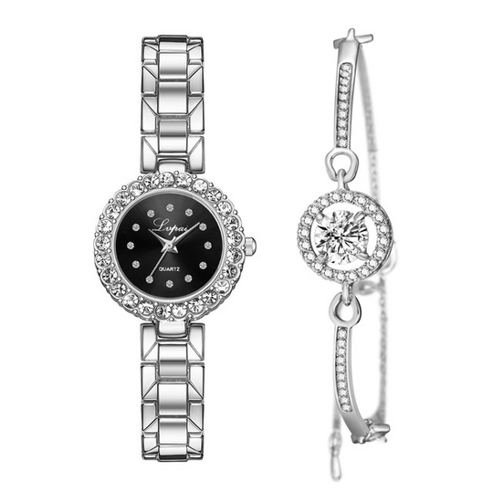 Watches-Set Bangle Clock Bracelet Wrist-Watch Quartz Women