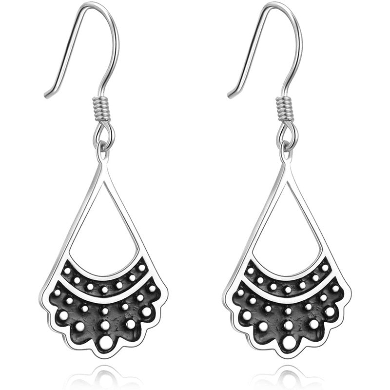 925 Silver Rbg Shaped Collar Earrings For Ruth Bader