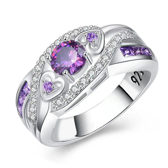 Purple Diamond Ring Europe and America