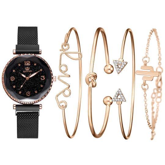 Women Watches Starry Sky Magnet Buckle Fashion Bracelet