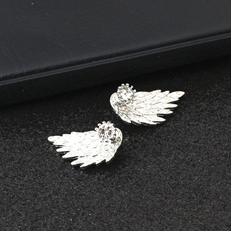 Angel Wings Women Earrings Inlaid Crystal Ear Jewelry Earring