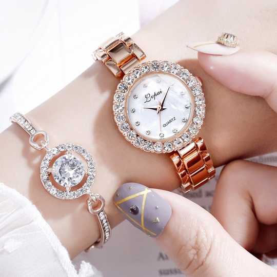 Watches-Set Bangle Clock Bracelet Wrist-Watch Quartz Women