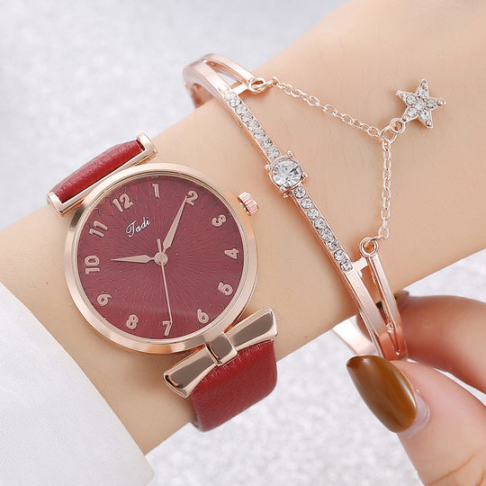 Set Fashion Literal Drainage Product Bracelet Set Watch