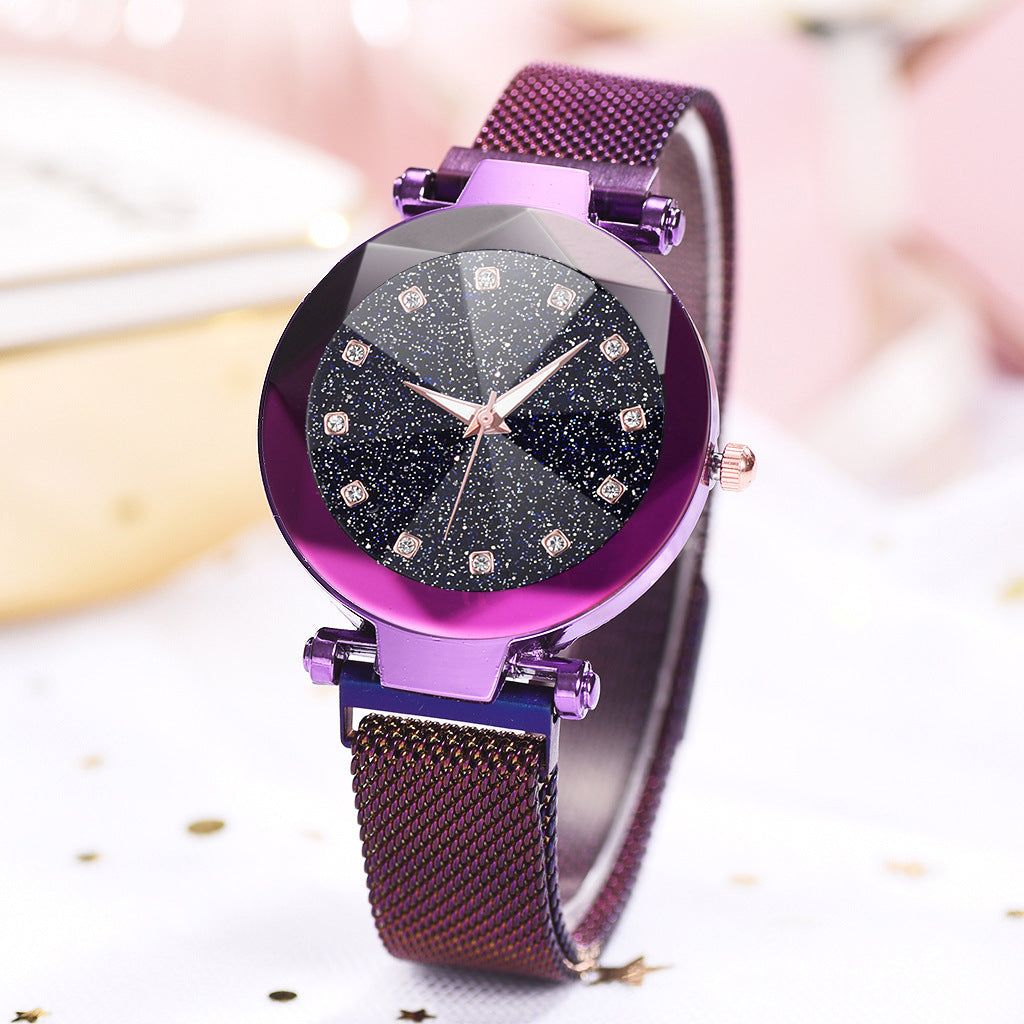 Starry Sky Face Ladies Casual Fashion Watch Set Bracelet Watch