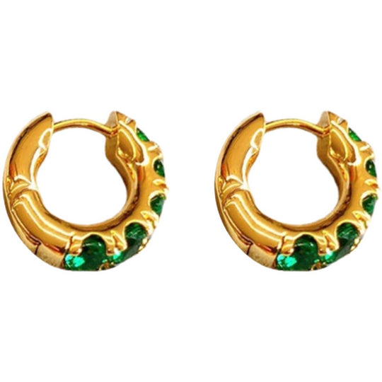 Emerald Thick Mini Ring Earring Earrings Earrings