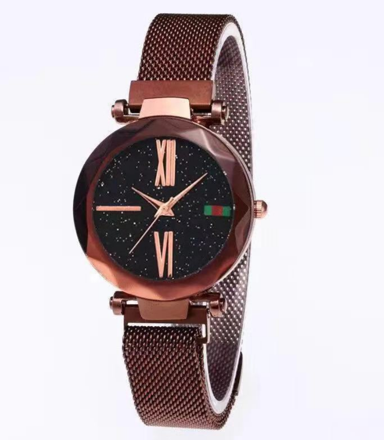 Buckle Starry Diamond Geometric Surface Quartz Wristwatch