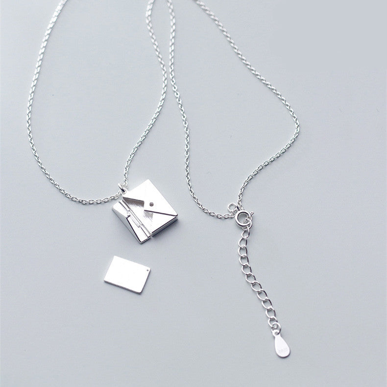 Fashion Jewelry Envelop Necklace Women Lover Letter Pendant