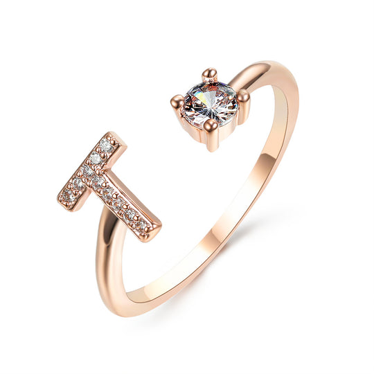 26 Initial Letter Ring Fashion Jewelry For Women Simple Elegant Jewelry