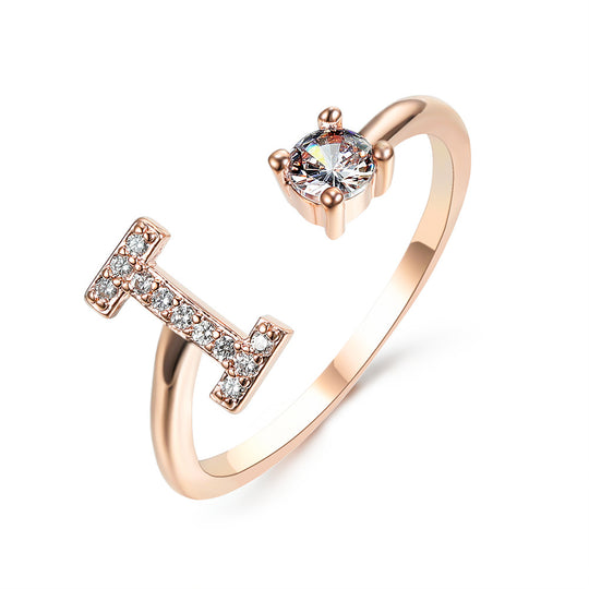 26 Initial Letter Ring Fashion Jewelry For Women Simple Elegant Jewelry