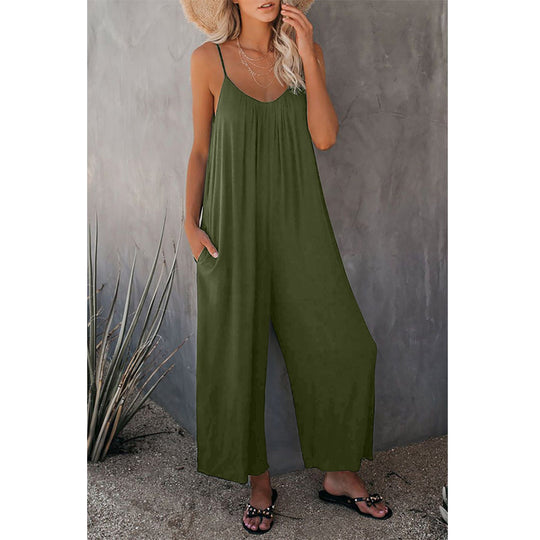 Jumpsuits Romper Jumpsuit With Pockets Long Pant Summer