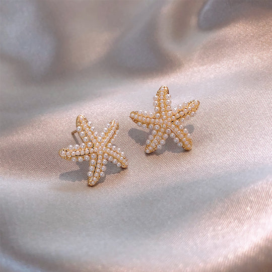 Pineapple Starfish Pearl Earrings