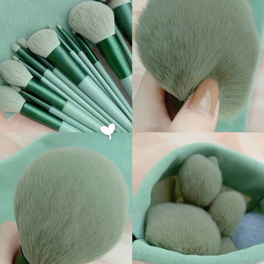 Leaf Makeup Brushes Green Beauty Quick-drying Makeup Brush Set