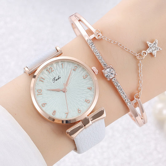 Set Fashion Literal Drainage Product Bracelet Set Watch