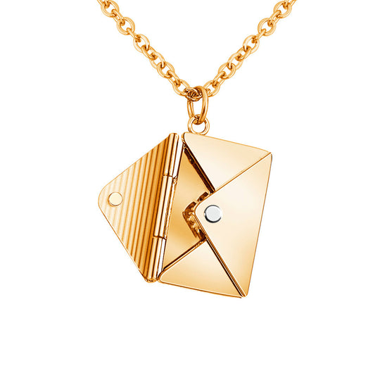 Fashion Jewelry Envelop Necklace Women Lover Letter Pendant