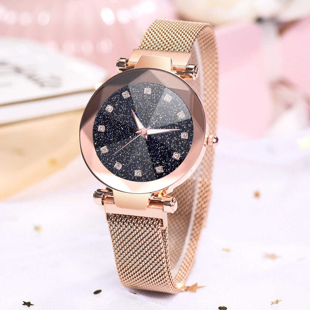 Starry Sky Face Ladies Casual Fashion Watch Set Bracelet Watch