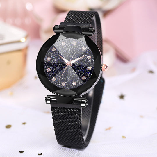 Starry Sky Face Ladies Casual Fashion Watch Set Bracelet Watch