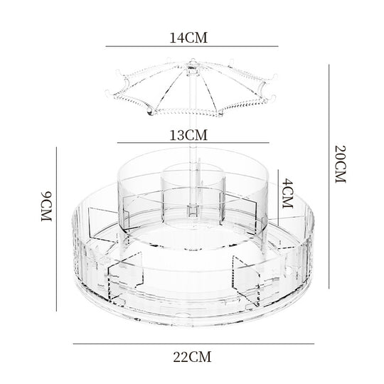 Cosmetic Storage Box With Transparent And Large Capacity