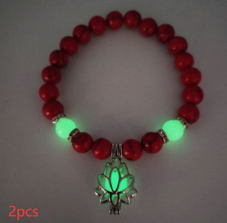 Energy Luminous Lotus Natural Stone Yoga Bracelet