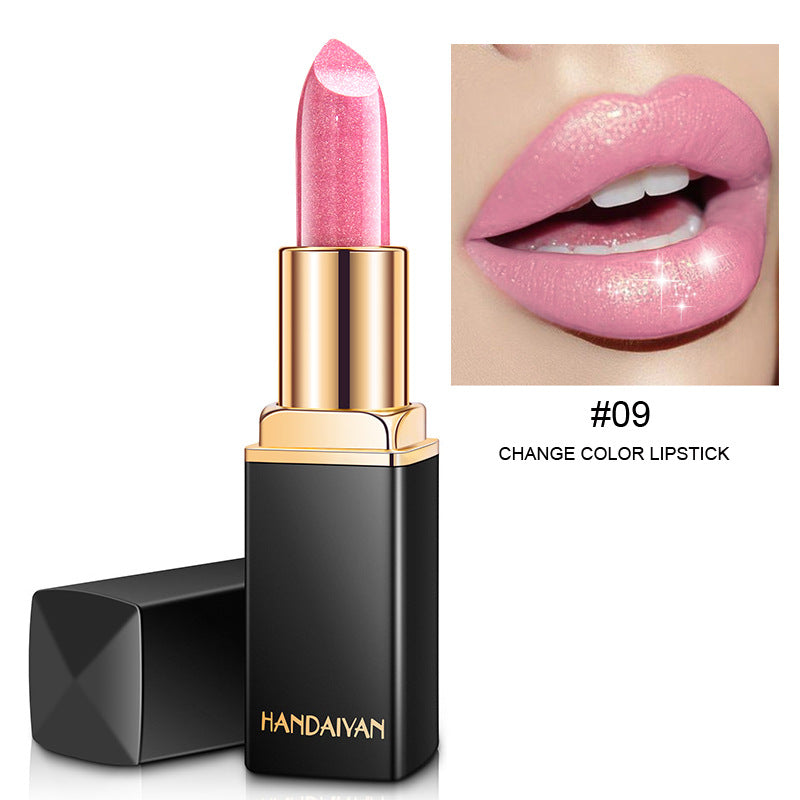 Han Daiyan Mermaid Shiny Metallic Lipstick Pearlescent Color Changing Temperature